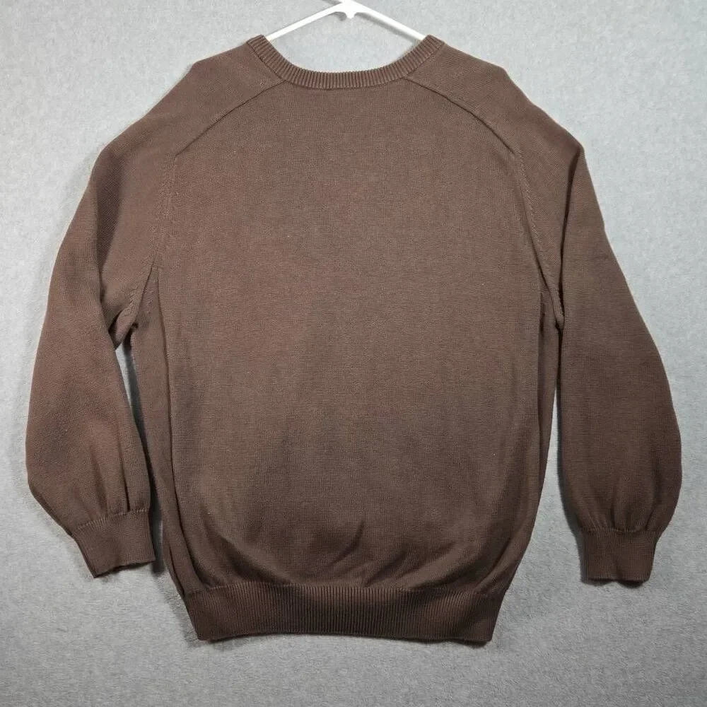 Lacoste Sweater Knit Vneck Size 7 2XL Brown - Picture 5 of 10